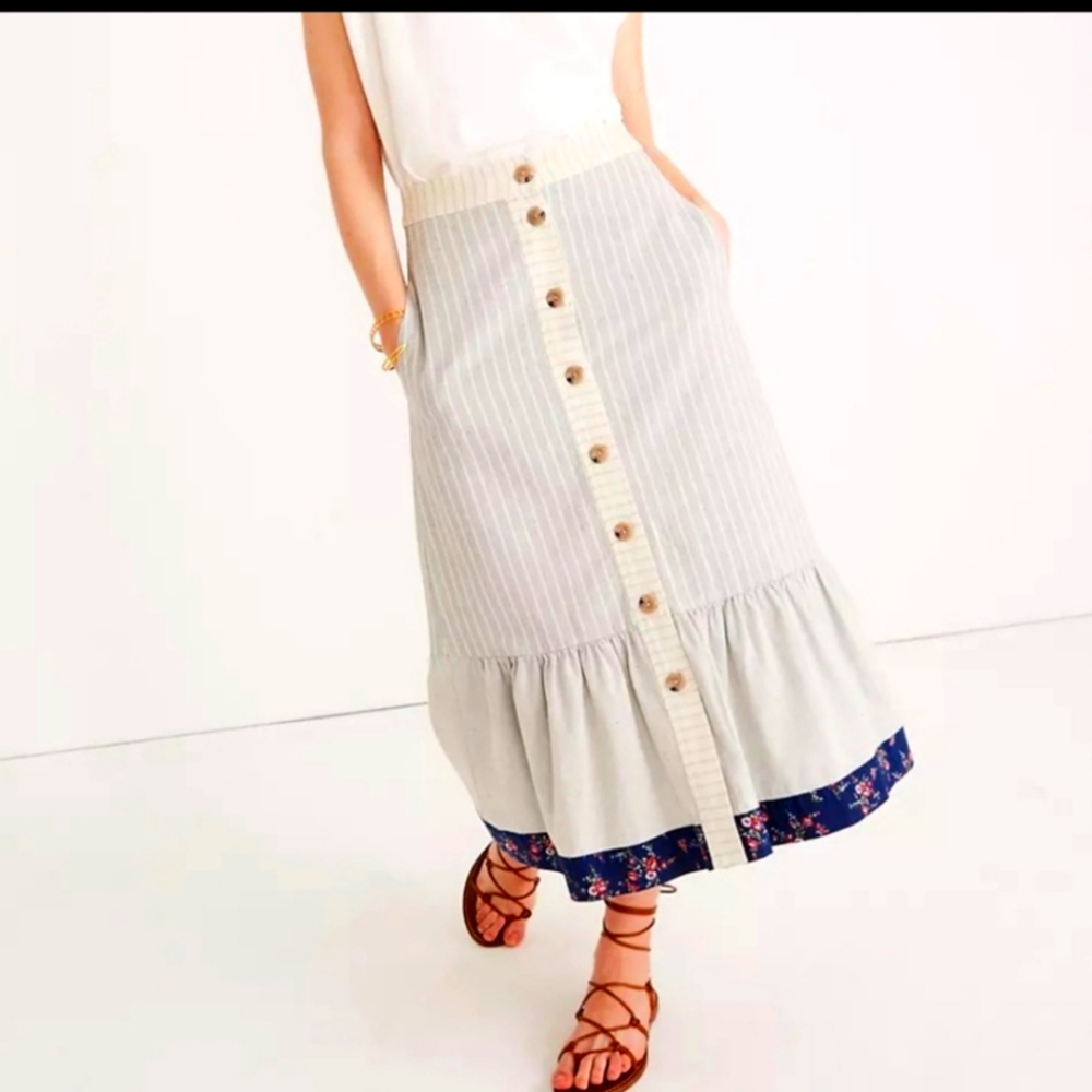 Madewell x New Denim Project Midi Skirt